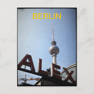 Cartão postal para a Torre de Berlim Alexander Pl