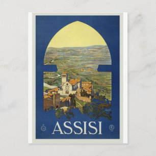 Cartão postal para a Viagens vintage Assisi Itália