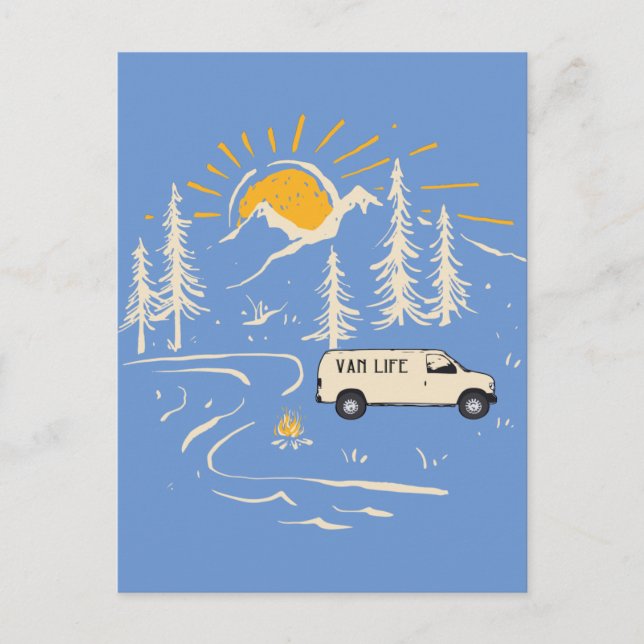 Cartão Postal Para A Vida Da Van Mountain (Frente)