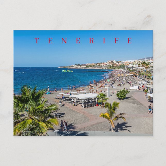 Cartão postal para a vista de praia de Tenerife To (Frente)