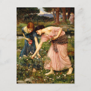 Cartão postal para a Waterhouse Gather Ye Rosebud