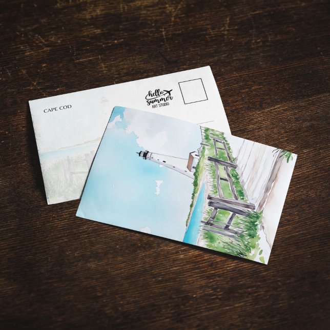 Cartão Postal para Aquarela de Massachusetts Cape  (Criador carregado)