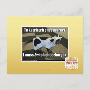 Cartão Postal Para bater o cheezburger