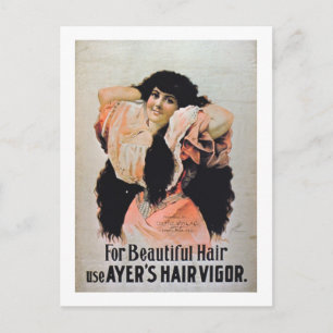 Cartão Postal "Para Cabelo Bonito Utilizar Vigor do Cabelo de Ay
