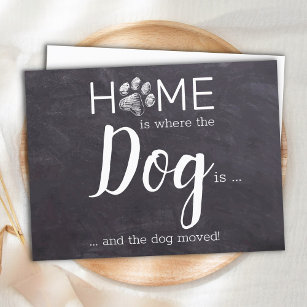 Cartão Postal Para Casa É Onde O Cachorro Se Moveu