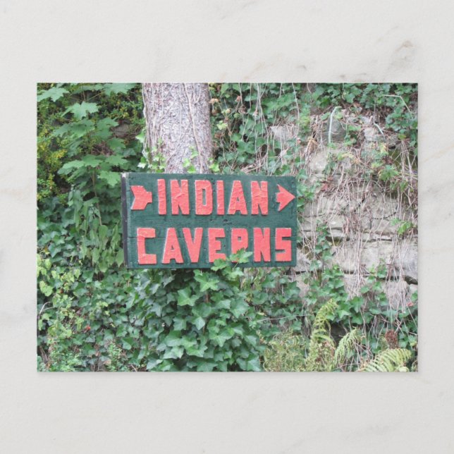 cartão postal para cavernas indianas (Frente)