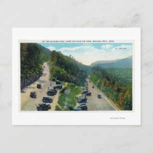 Cartão Postal Para cima da trilha do pino do cabelo, estacionado