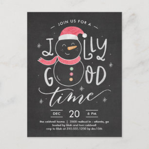 Cartão postal para Convite de festas de Natal Joll