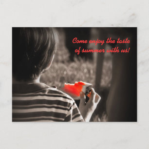 Cartão postal para Convite de festas de Watermelon