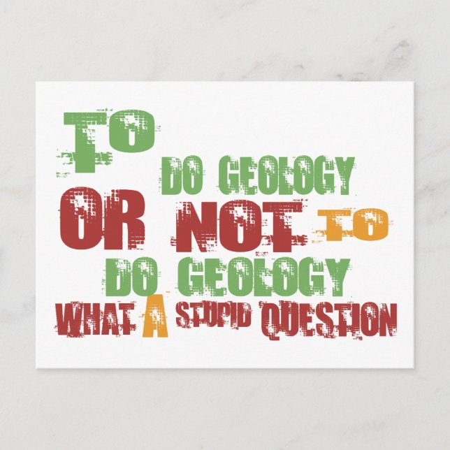 Cartão Postal Para Fazer Geologia (Frente)
