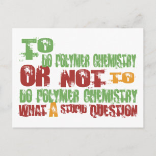 Cartão Postal Para Fazer Química de Polímero