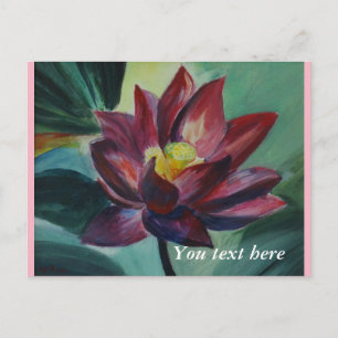 Cartão postal para flores de lítio pintado em toda