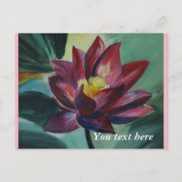 Cartão postal para flores de lítio pintado em toda