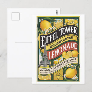 Cartão postal para Fruta Botânica de Limão Vintage