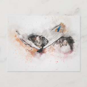 cartão postal para gatos relaxantes