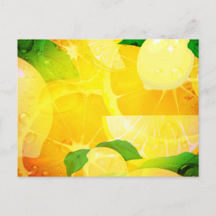 Cartão postal para limões frescos