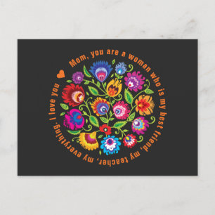 Cartão Postal Para Mãe composição de folclore polonês