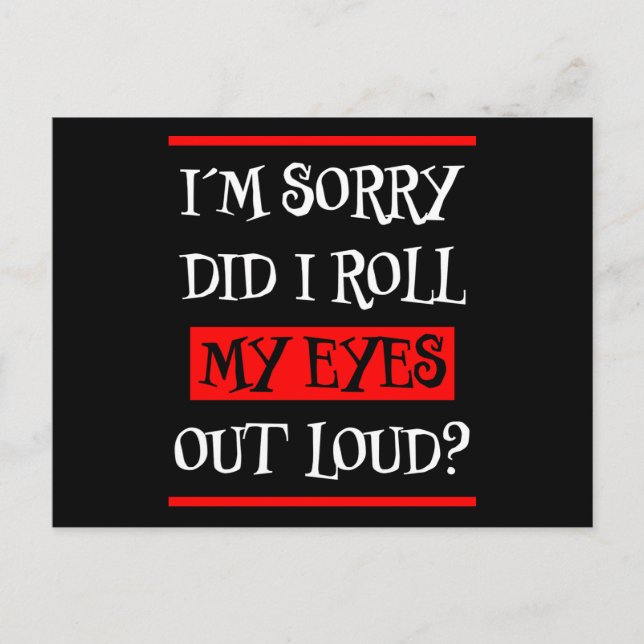 Cartão Postal Para Me Insultar Dito Engraçado Sarcasmo Piada (Frente)