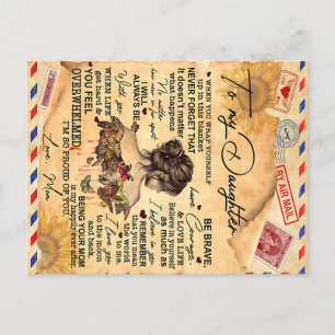 Cartão Postal Para Minha Filha Borboletas Aniversário Dotada Ide