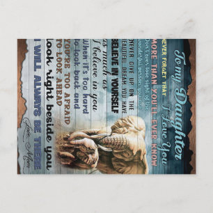 Cartão Postal Para Minha Filha Presente Engraçado   Presente de 