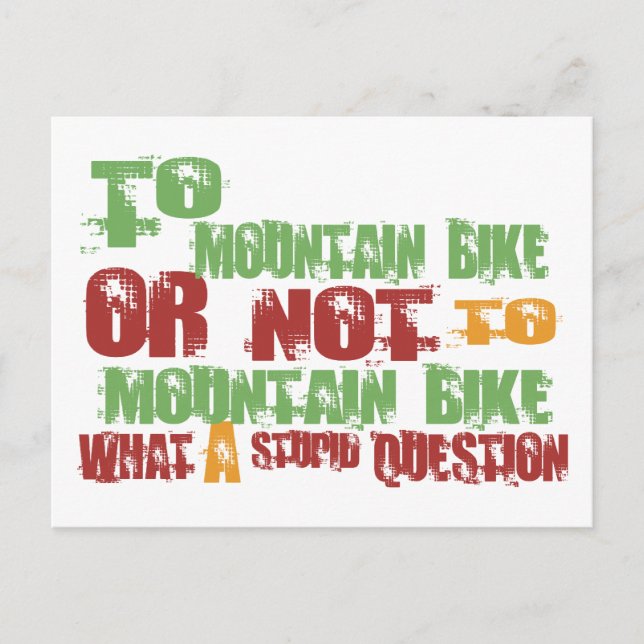 Cartão Postal Para Mountain Bike (Frente)
