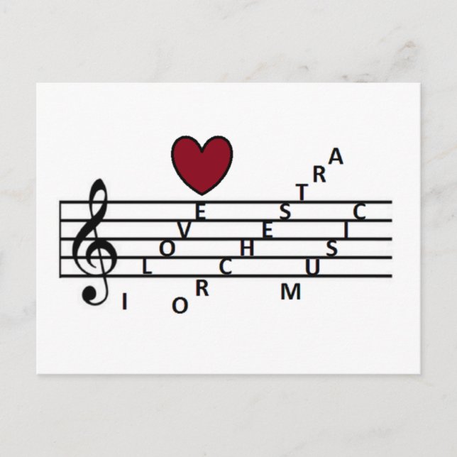 Cartão Postal Para o amante da música da orquestra (Frente)