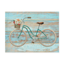 Cartão postal para o Bicicleto Whimsy Vintage Beac