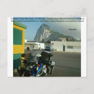 Cartão Postal Para o Cabo do Norte (Noruega), via Gibraltar.