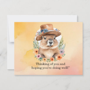 Cartão postal para o Dia da Marmota - Saudação Div