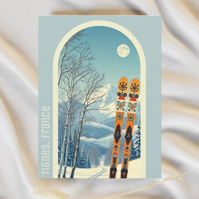 Cartão postal para o esqui de Tignes France (Criador carregado)