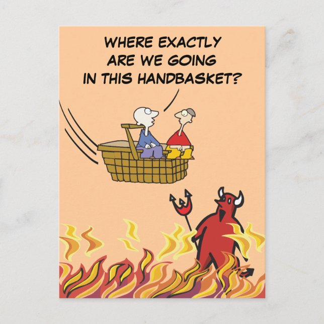 Cartão Postal Para o Inferno num Cartão-postal (Frente)