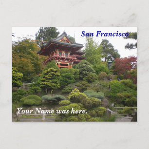 Cartão postal para o Jardim Tea Japonês de São
