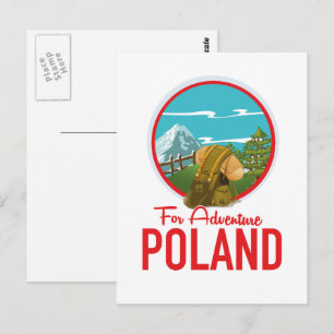 Cartão Postal Para o logotipo da Adventure Poland Travel