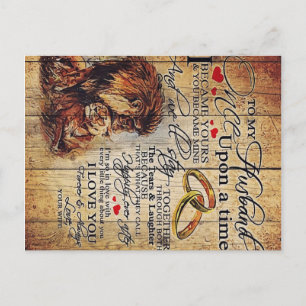 Cartão Postal Para o meu Design do marido, novo presente para ca