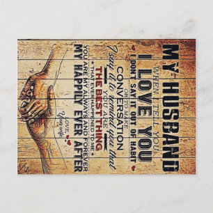 Cartão Postal Para o meu marido Decor, Letra de amor