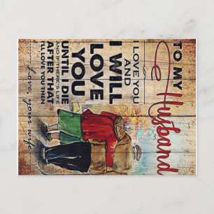 Cartão Postal Para o meu marido Design Carta De Amor A Ele