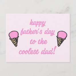 Cartão Postal Para o pai mais fresco - Dia de os pais Sorvete bo