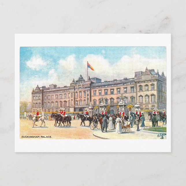 Cartão postal para o Palácio de Buckingham (Frente)