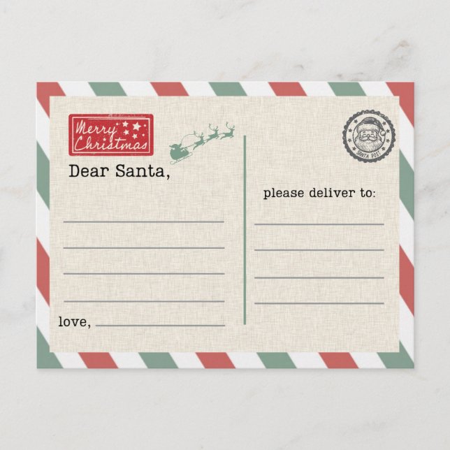 Cartão postal para o Papai Noel (Frente)