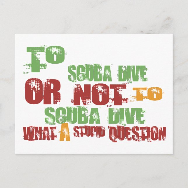 Cartão Postal Para o Scuba Dive (Frente)