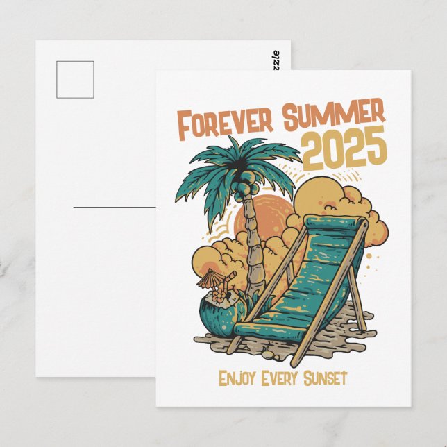 Cartão Postal Para o Verão de 2025 - Aproveite todos os domingos (Frente/Verso)