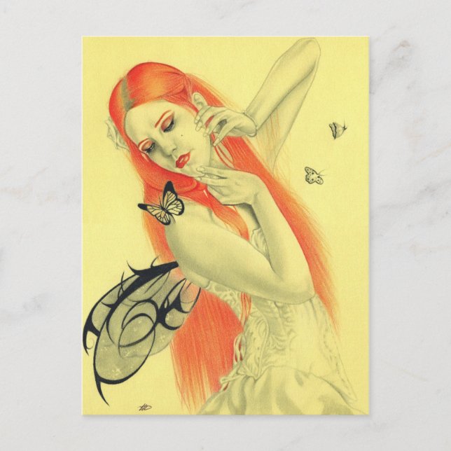 Cartão postal para os Segredos de Fada de Borbolet (Frente)