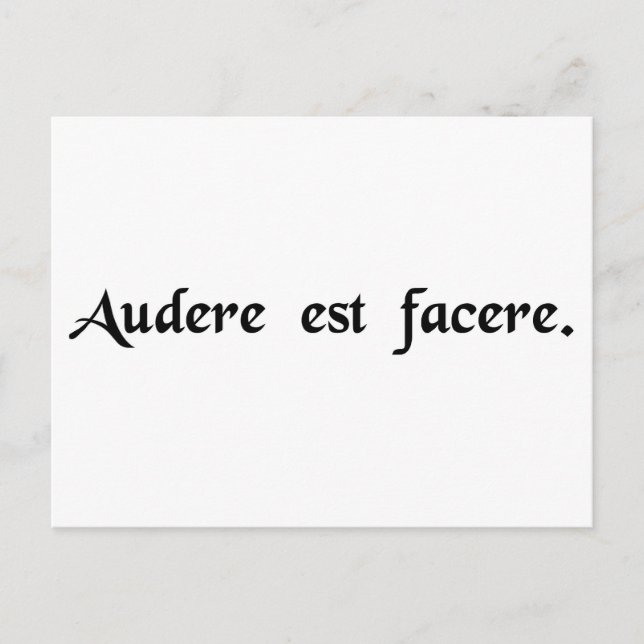 Cartão Postal Para ousar é faz (Frente)