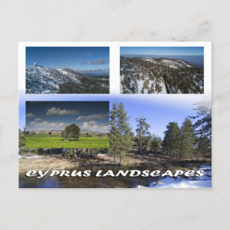 Cartão postal para paisagens de Chipre