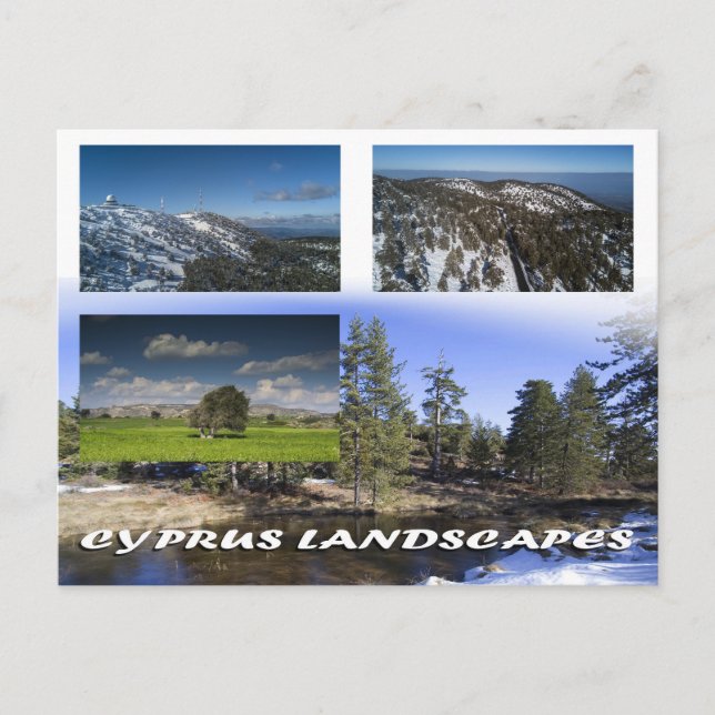 Cartão postal para paisagens de Chipre (Frente)