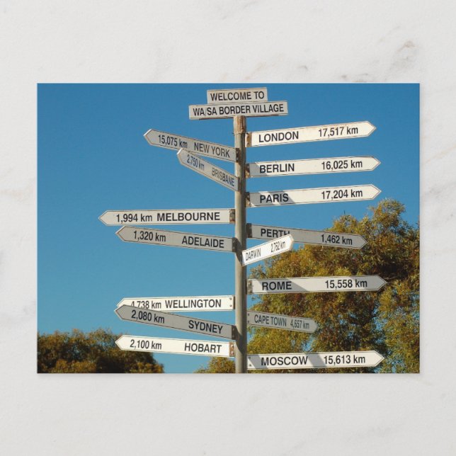 Cartão Postal Para que lado? (Frente)