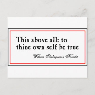 Cartão Postal "Para Que O Próprio Seja Verdadeiro"