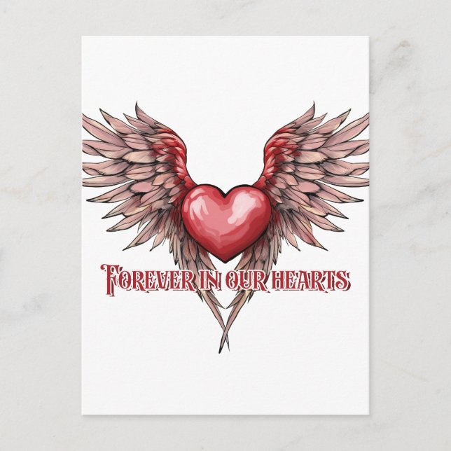 Cartão Postal Para sempre em nossos corações (Frente)