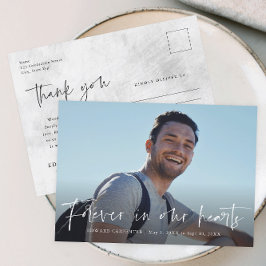 Cartão Postal Para sempre no nosso Memorial Funeral Obrigado