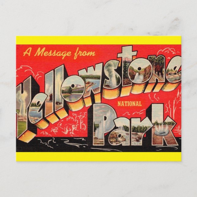 Cartão postal para Viagem do Parque Nacional Yello (Frente)